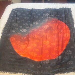Alexander McQueen Black and Red Scarf. NEW!
